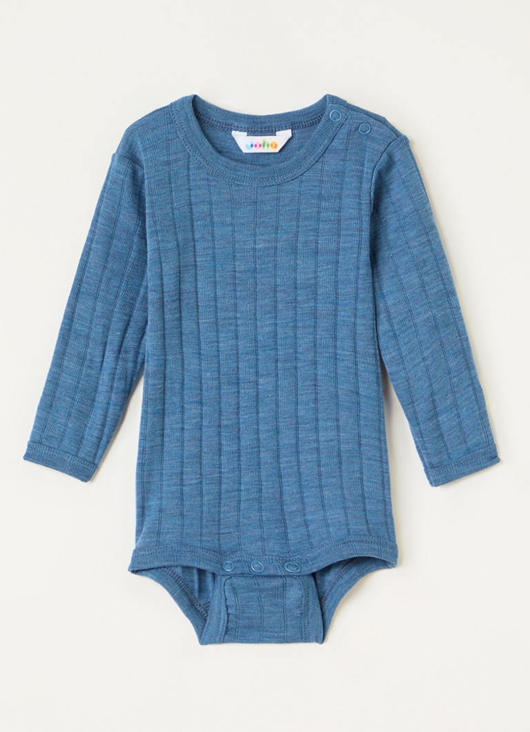 Joha Jongens Romper in zijdeblend in de kleur Petrol, maat: 74