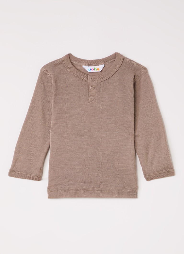 Joha Meisjes Longsleeve met stretch in de kleur Donkerbeige, maat: 92