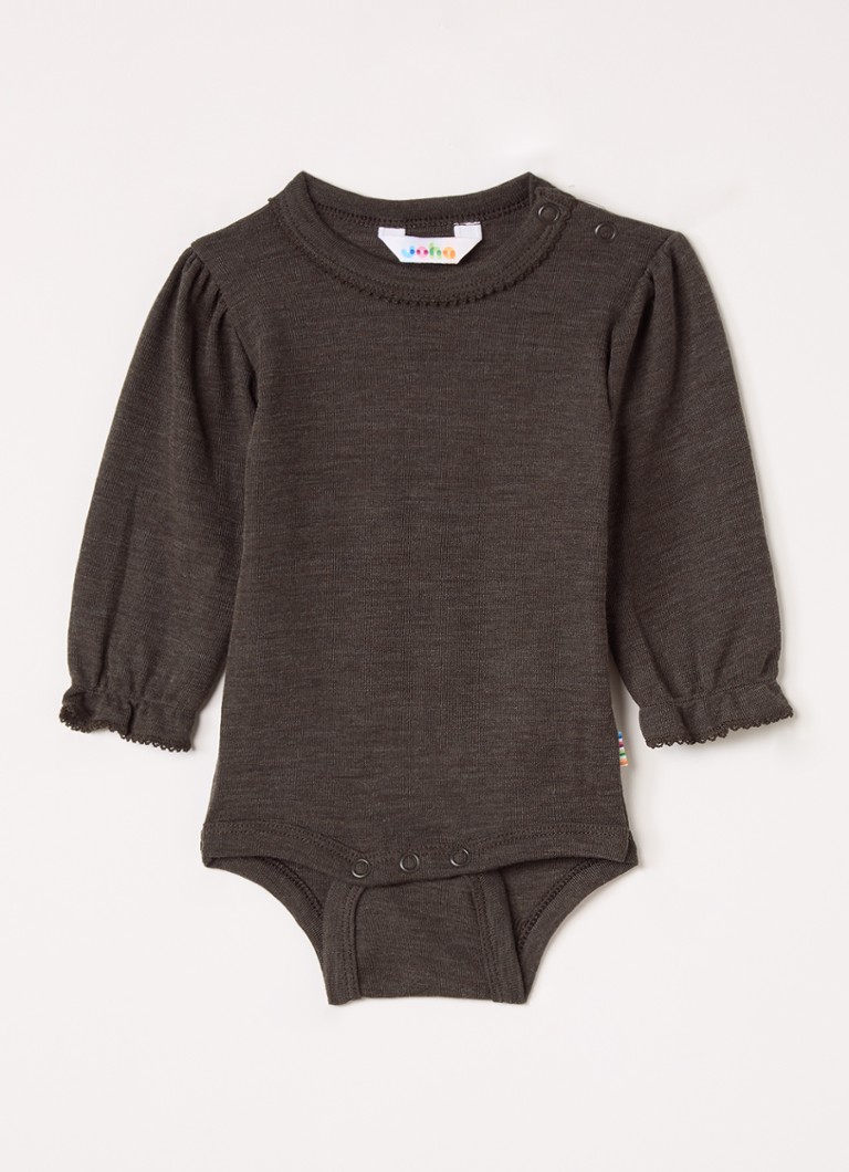 Joha Meisjes Romper in zijdeblend in de kleur Donkerbruin, maat: 80