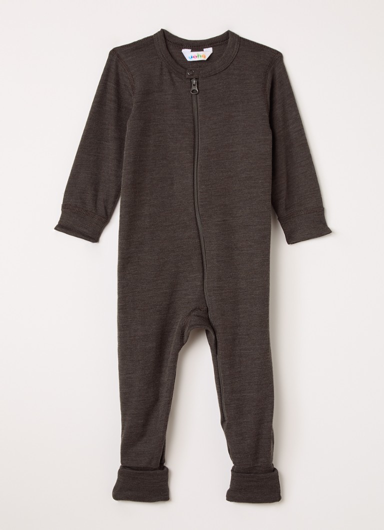Joha Meisjes Babypak van merino wol in de kleur Donkerbruin, maat: 80