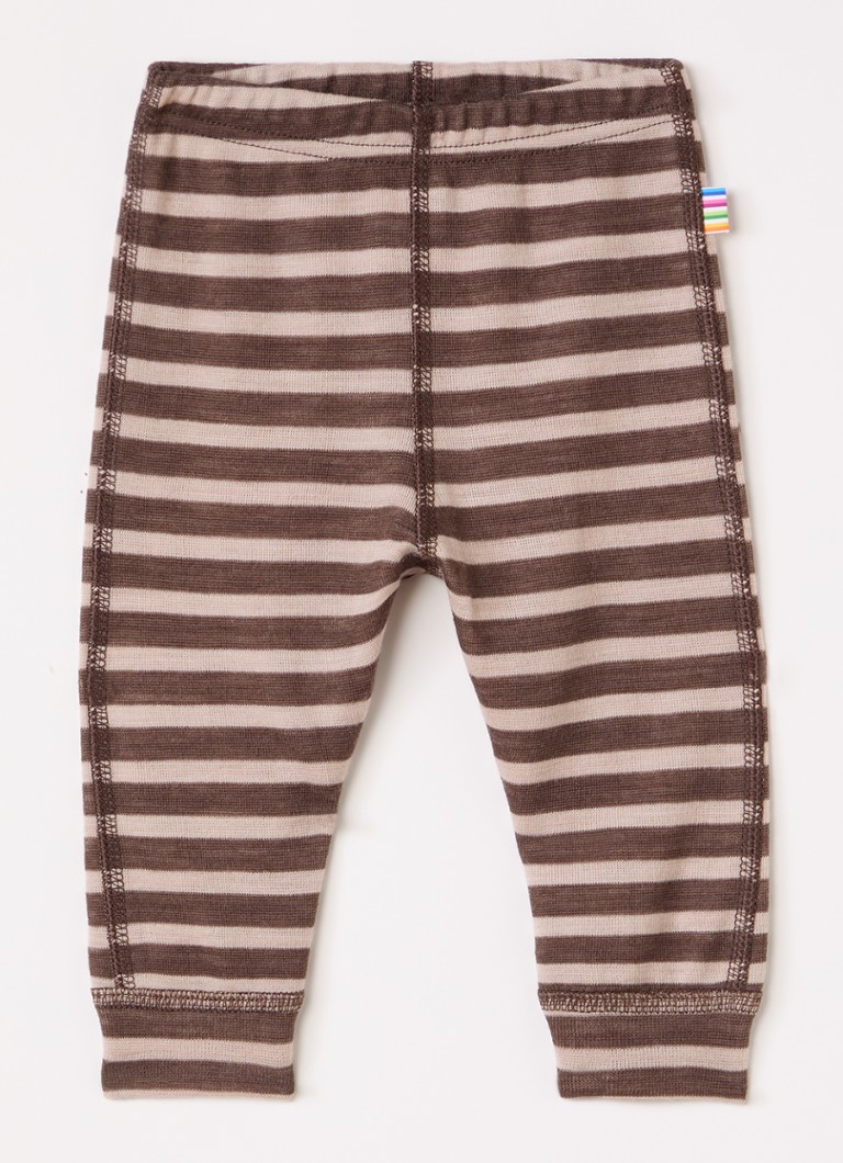 Joha Meisjes Legging in wolblend met print in de kleur Bruin, maat: 92