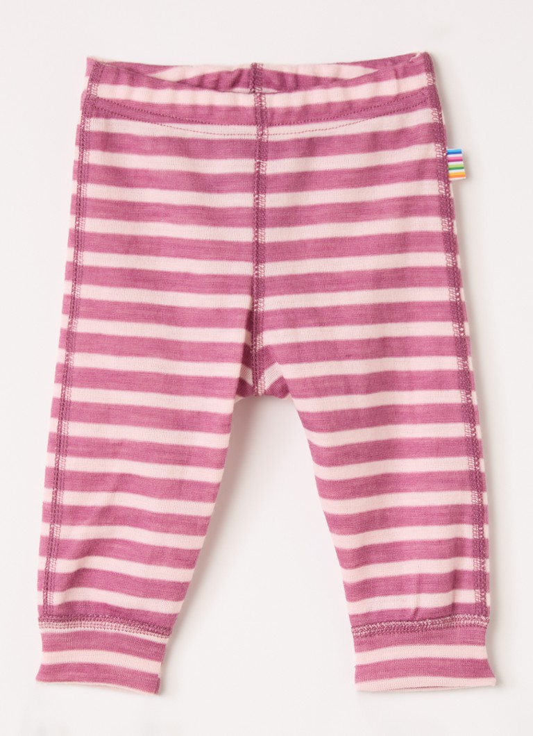 Joha Meisjes Legging in wolblend met print in de kleur Roze, maat: 92