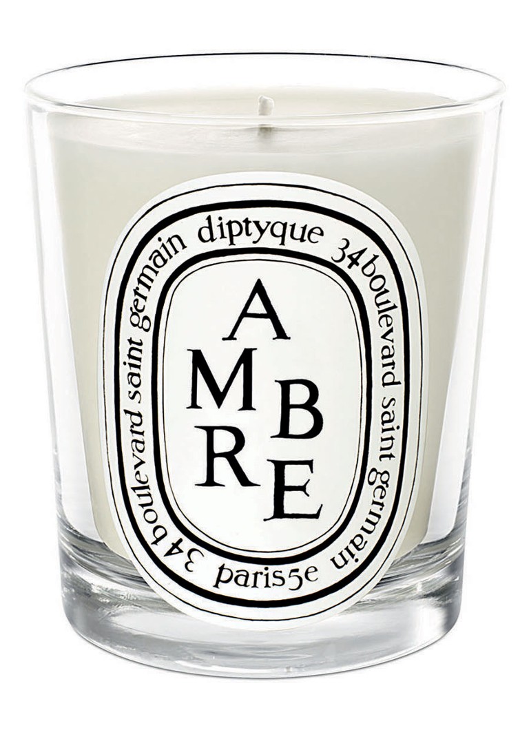 DIPTYQUE Ambre Scented Candle - mini geurkaars 70 gram Gebroken wit - Deal