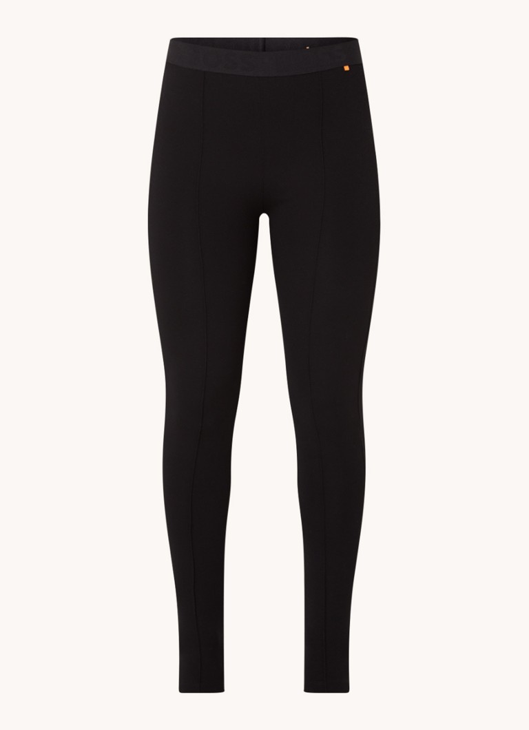 BOSS Dames Estretch high waist slim fit pantalon met stretch in de kleur Zwart