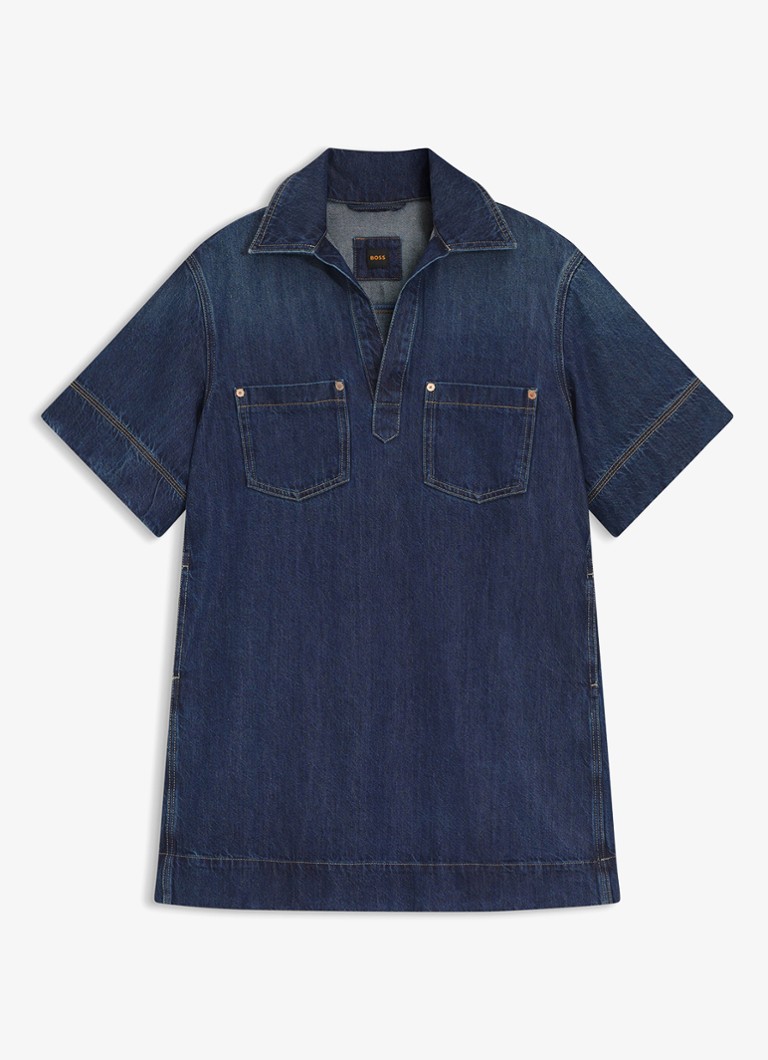 BOSS Dames Tuniekjurk van denim in de kleur Denim