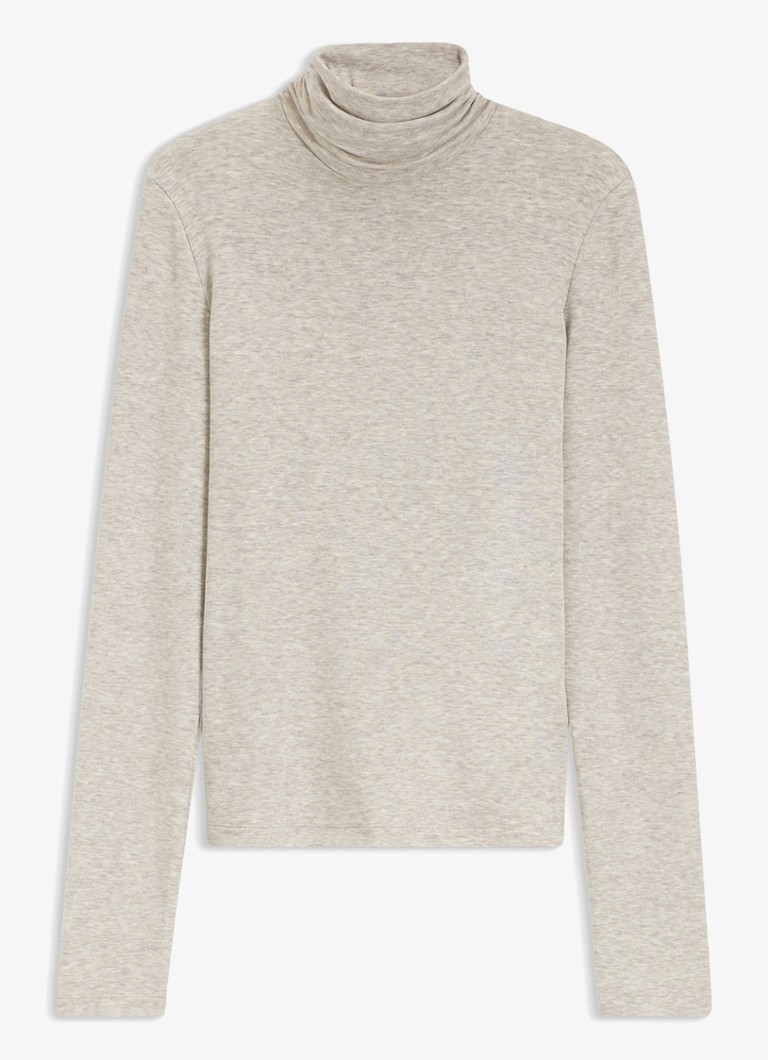 BOSS Dames C_Eliana fijngebreide trui met col in de kleur Beige