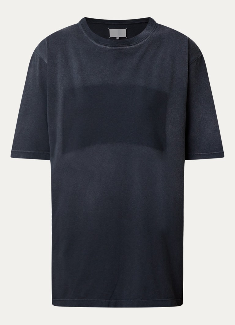 Maison Margiela Dames T-shirt met ronde hals in de kleur Zwart, maat: XS