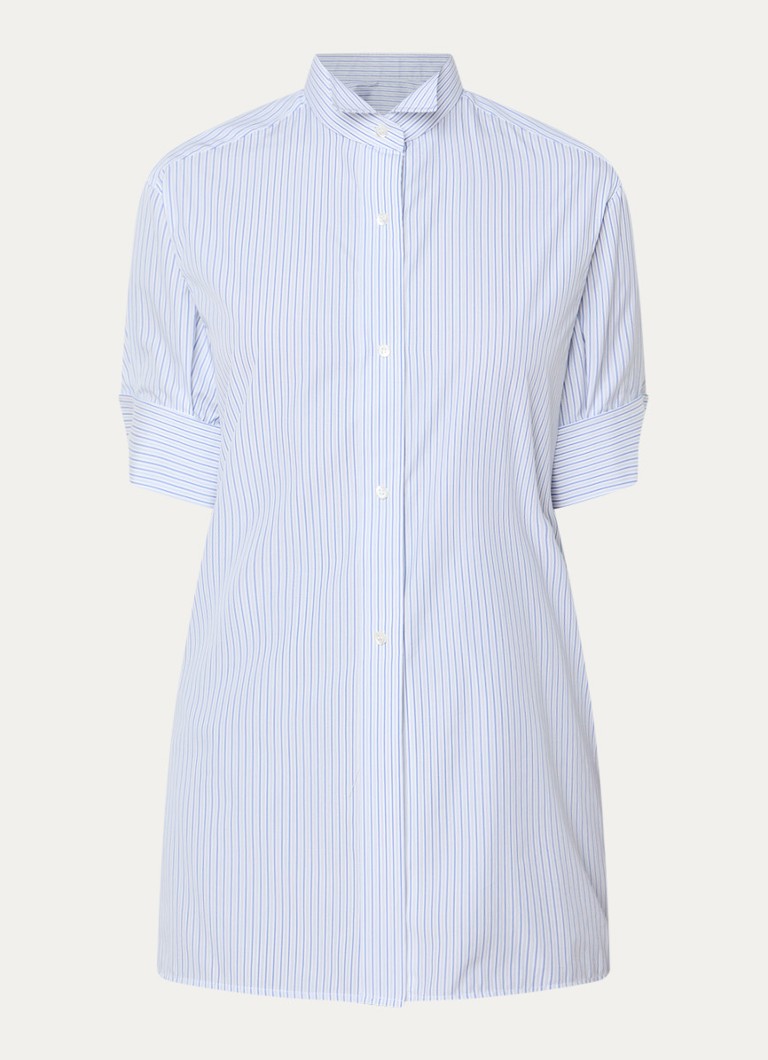 Maison Margiela Dames Blouse met streepprint in de kleur Blauw, maat: 42