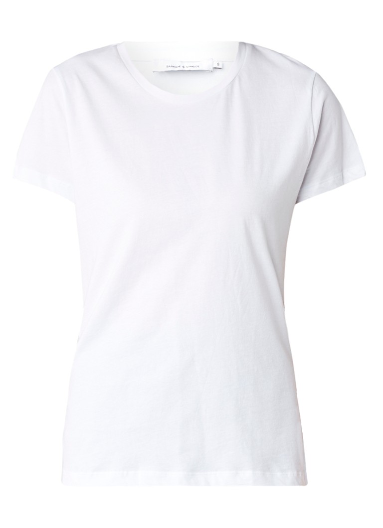 SAMSØE SAMSØE Dames Solly T-shirt van katoen in de kleur Wit, maat: S