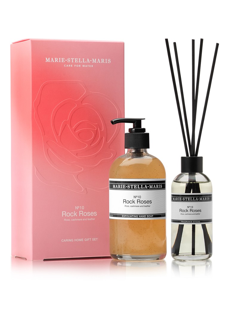 Marie-Stella-Maris Caring Home Rock Roses handzeep en geurstokjes - geuren- en verzorgingsset Roze - Deal