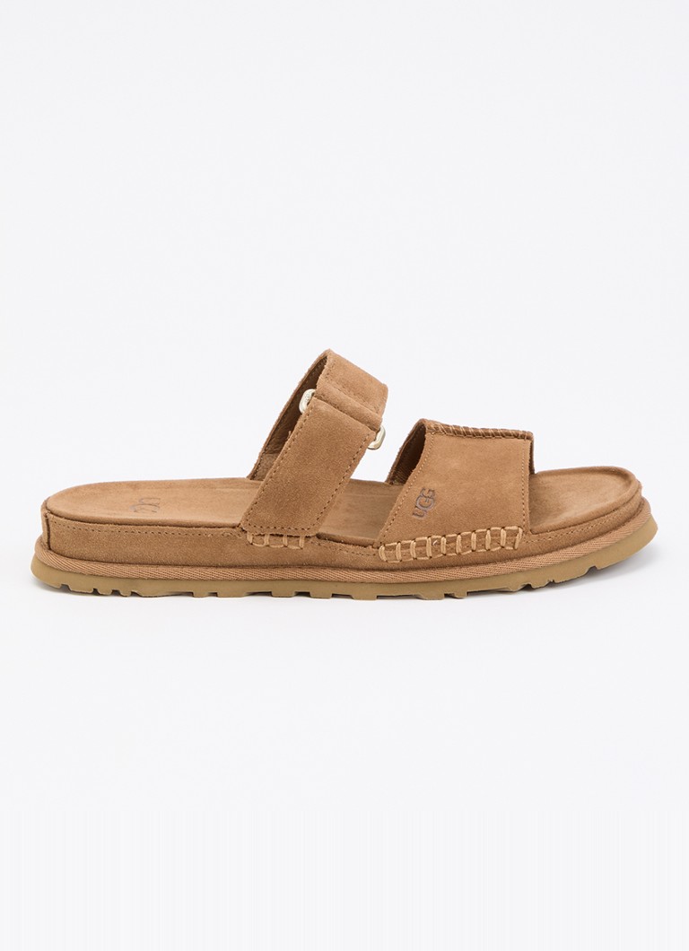 UGG Dames Golden Gaze slipper van suède in de kleur Cognac, maat: 41