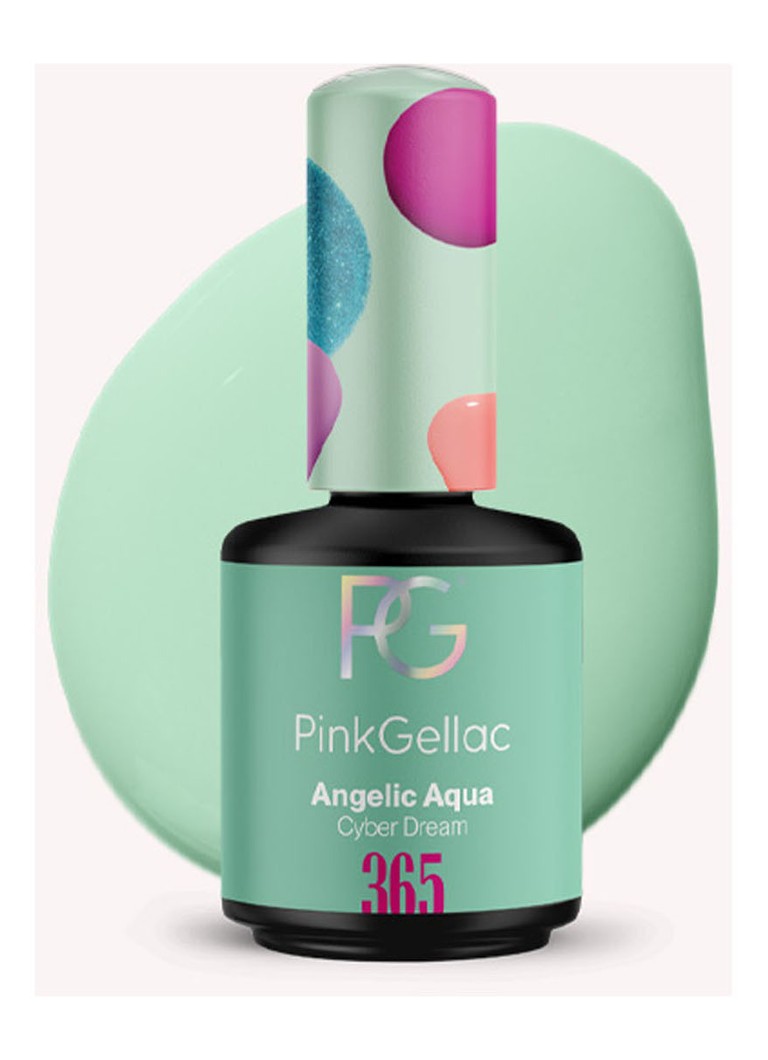 Pink Gellac 365 Angelic Aqua - gel nagellak 365 Angelic Aqua 1 MAAT Make-up - Deal