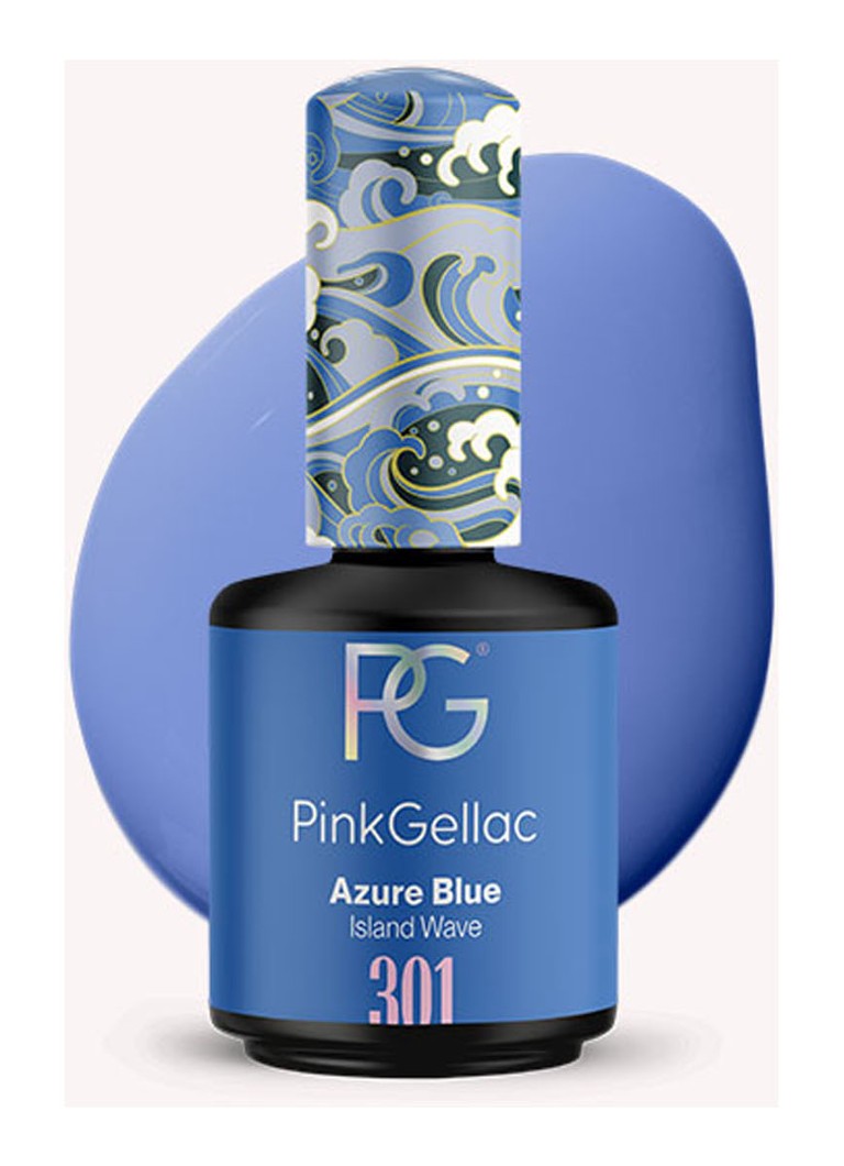 Pink Gellac 301 Azure Blue - gel nagellak 301 Azure Blue 1 MAAT Make-up - Deal