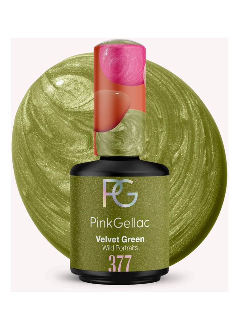 Pink Gellac 377 Velvet Green - gel nagellak 377 Velvet Green 1 MAAT Make-up