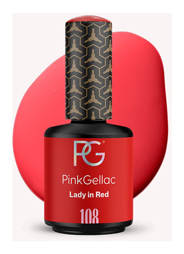 Pink Gellac 108 Lady in Red - gel nagellak 108 Lady in Red 1 MAAT Make-up - Deal