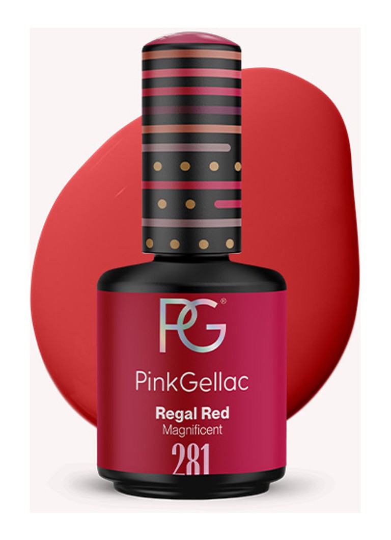 Pink Gellac 281 Regal Red - gel nagellak 281 Regal Red 1 MAAT Make-up - Deal