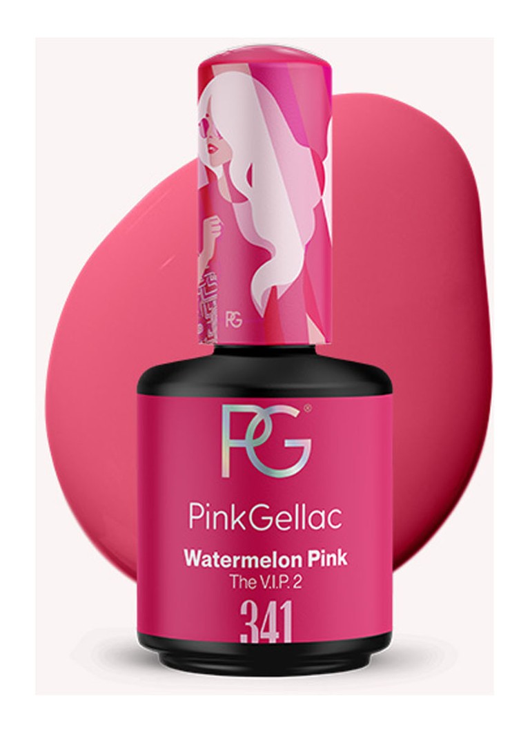 Pink Gellac 341 Watermelon Pink - gel nagellak 341 Watermelon Pink 1 MAAT Make-up - Deal