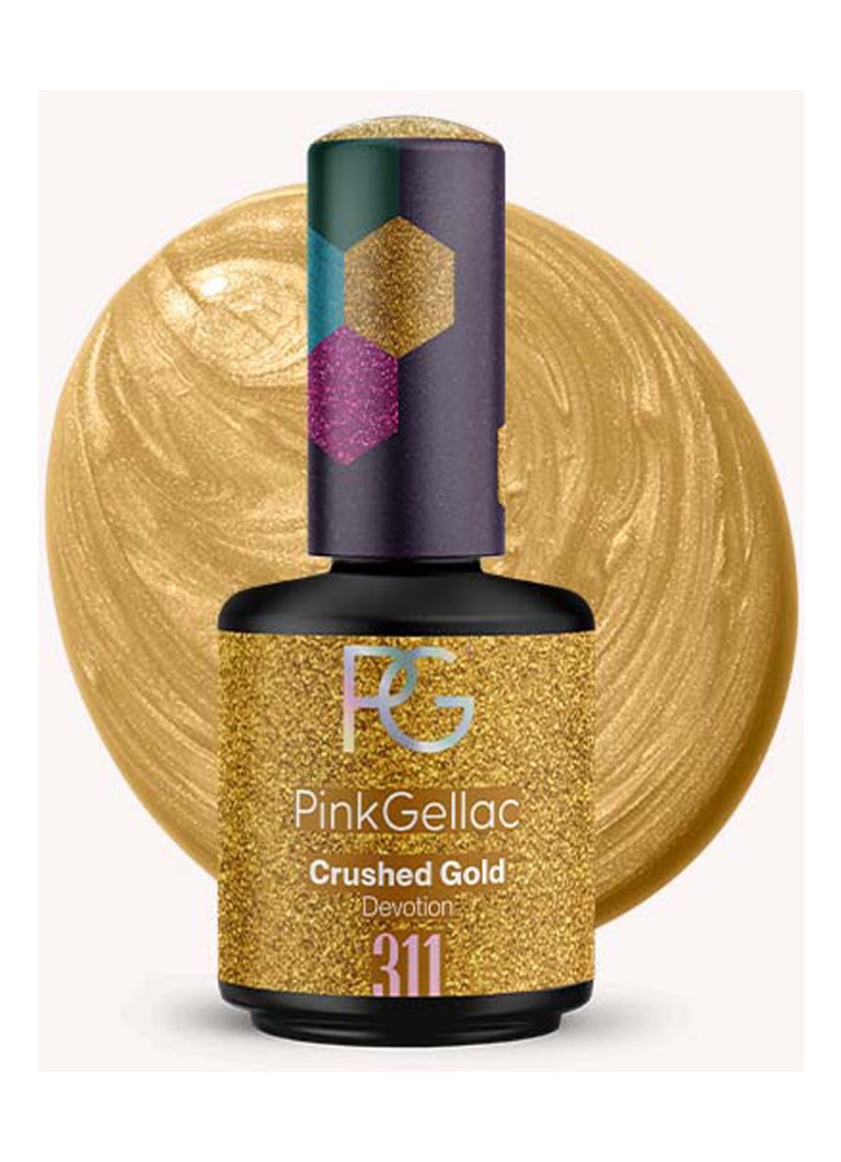 Pink Gellac 311 Crushed Gold - gel nagellak 311 Crushed Gold 15 ml Make-up - Deal
