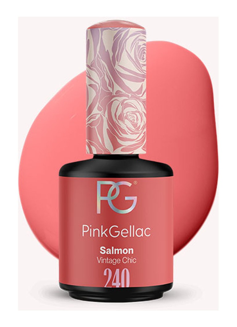 Pink Gellac 240 Salmon - gel nagellak 240 Salmon 15 ml Make-up - Deal