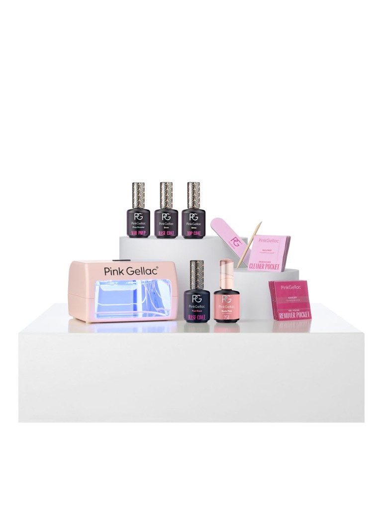 Pink Gellac Compact Set Peel Off Natural - gel nagellakset 1MAAT Cadeausets - Deal