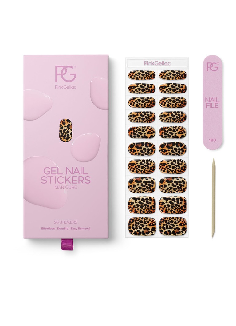Pink Gellac Gel Stickers - nagelstickers 028 Lavish Leopard 47G Make-up - Deal
