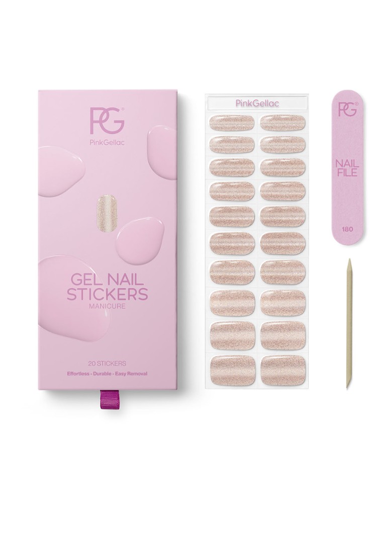 Pink Gellac Gel Stickers - nagelstickers 025 Cat Eye Champagne Gold 47G Make-up - Deal