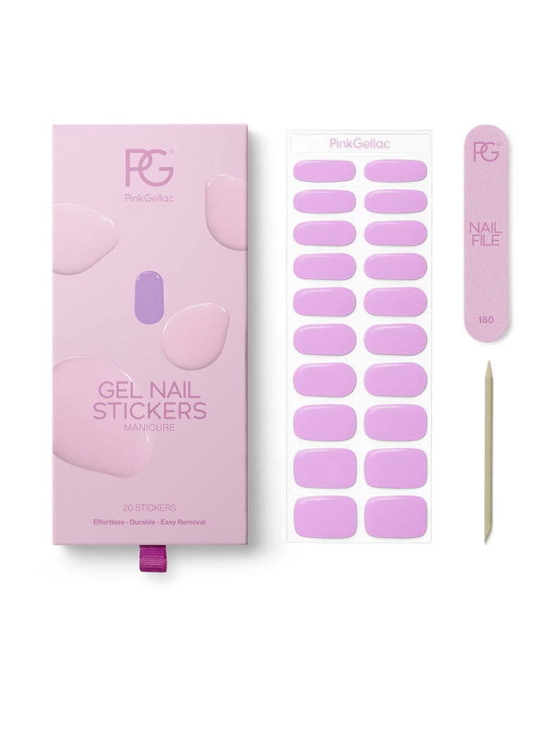 Pink Gellac Gel Stickers - nagelstickers Soft lavender 1MAAT Make-up - Deal