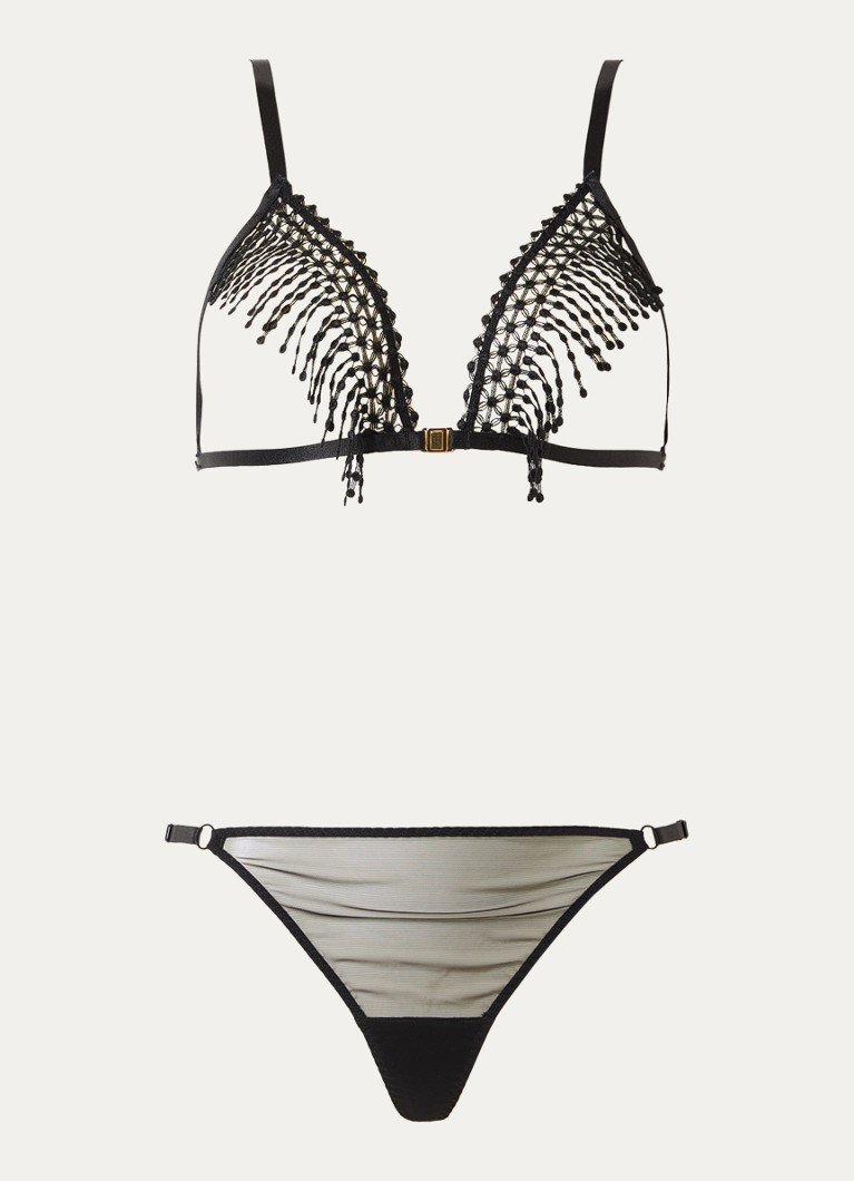 Aubade Dames Tentation bralette en string van mesh