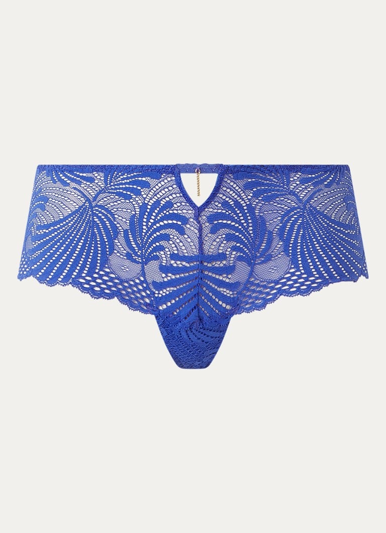 Aubade Dames Rythm Of Desire shorty van kant in de kleur Kobaltblauw, maat: 36