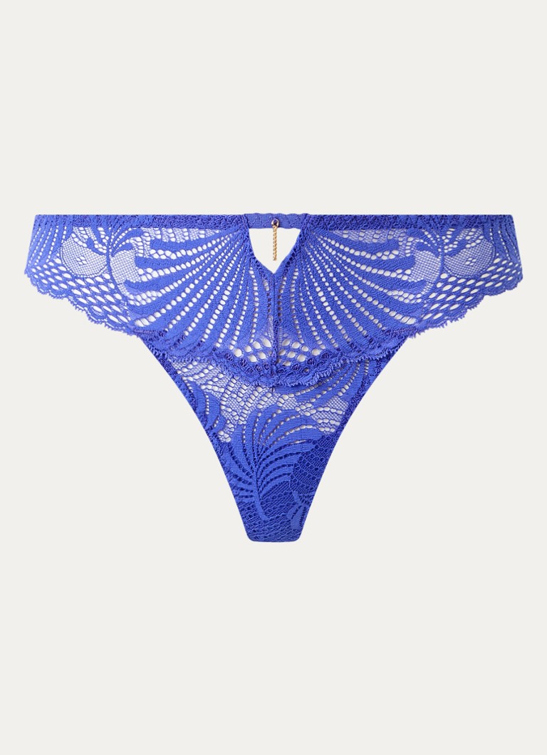 Aubade Dames Rhythm Of Desire string van kant in de kleur Royalblauw, maat: 38