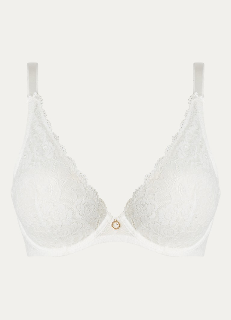 Aubade Dames Rosessence Care beugel bh van kant in de kleur Wit, maat: D80