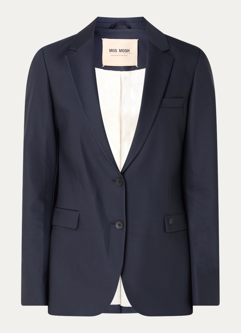 Mos Mosh Dames MMMary Night blazer met klepzakken in de kleur Donkerblauw