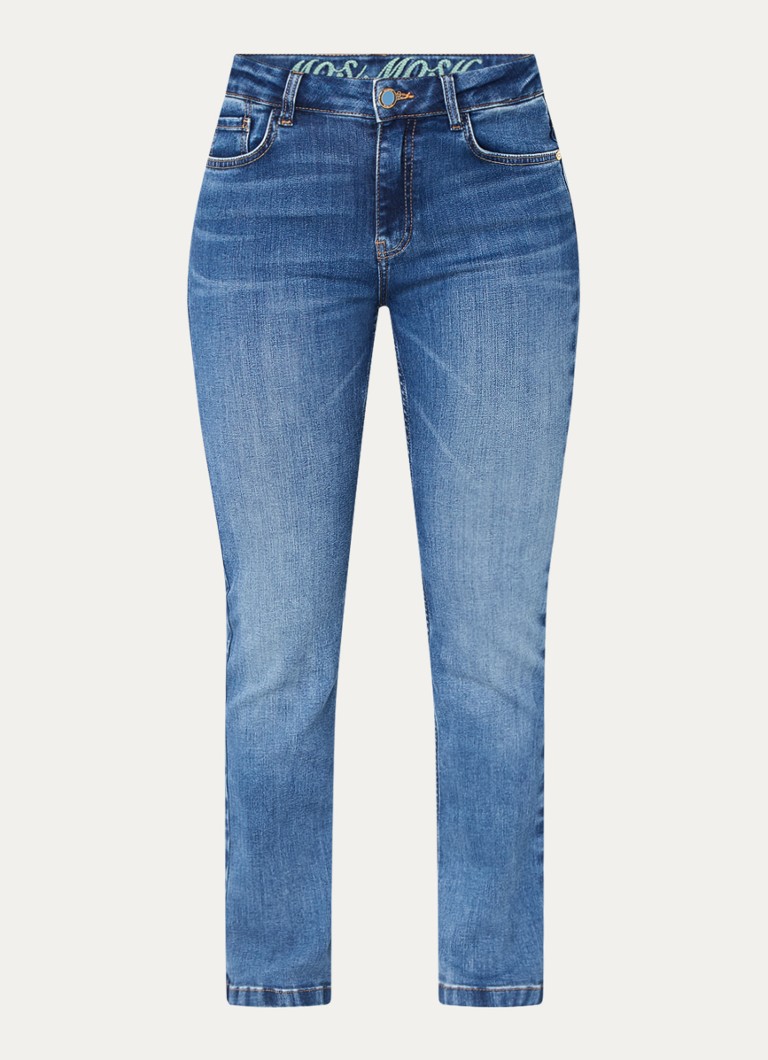 Mos Mosh Dames MMAshley Imera high waist slim fit jeans met steekzakken in de kleur Indigo