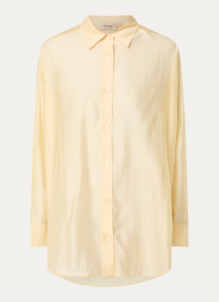 Mos Mosh Dames MMDanika semi-transparante blouse in de kleur Geel