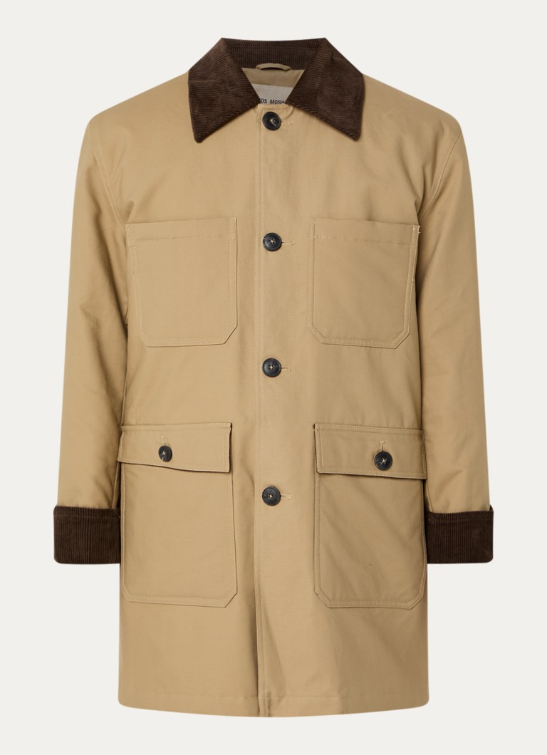Mos Mosh Dames MMIsabella Ana gewatteerd jack met details van corduroy in de kleur Camel