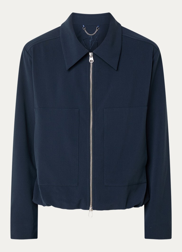 Mos Mosh Dames MMKarmen Panama jack met kraag in de kleur Donkerblauw