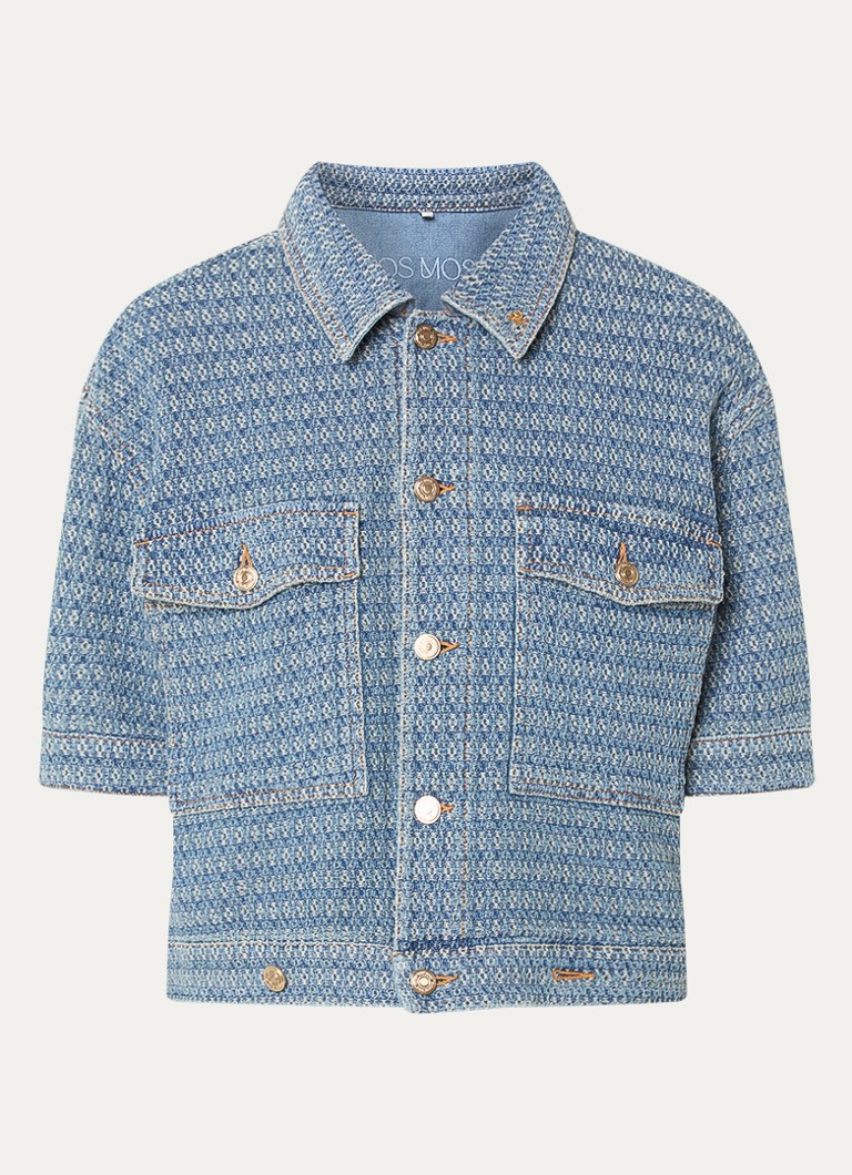 Mos Mosh Dames MMEbba Bobble spijkerjas met borstzakken in de kleur Indigo
