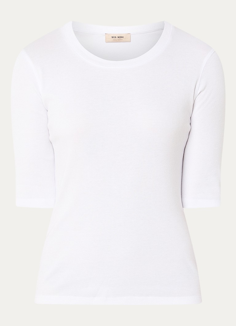 Mos Mosh Dames Mali T-shirt met stretch in de kleur Wit