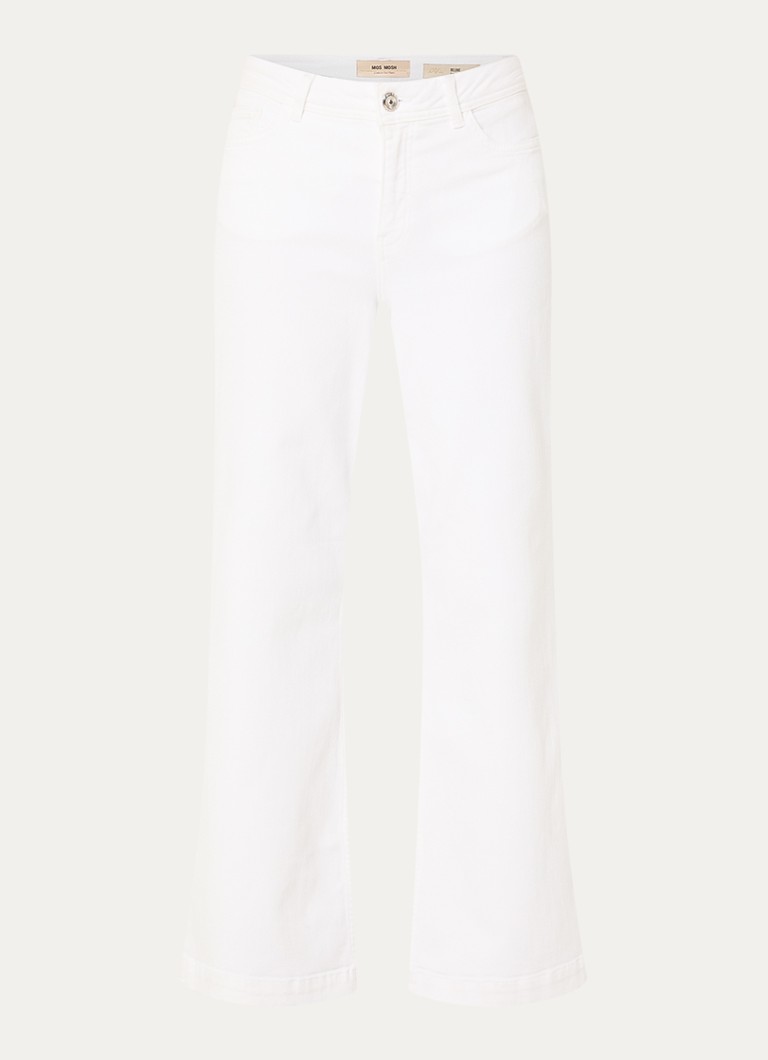 Mos Mosh Dames MMDara Deluxe high waist flared jeans met gekleurde wassing in de kleur Wit