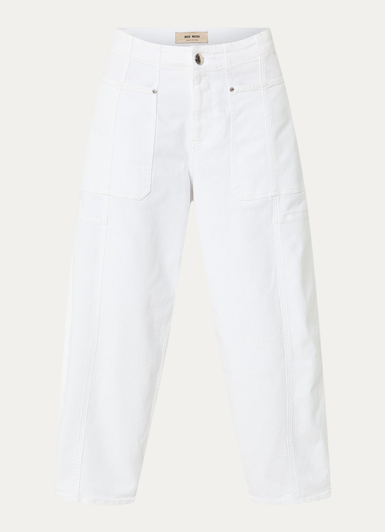 Mos Mosh Dames MMRosy high waist balloon fit jeans met gekleurde wassing in de kleur Wit