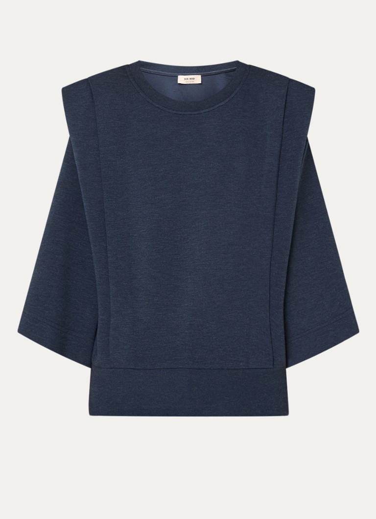 Mos Mosh Dames MMMae sweater met ronde hals in de kleur Donkerblauw