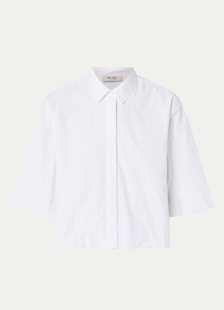 Mos Mosh Dames Nylah blouse met pofmouw in de kleur Wit