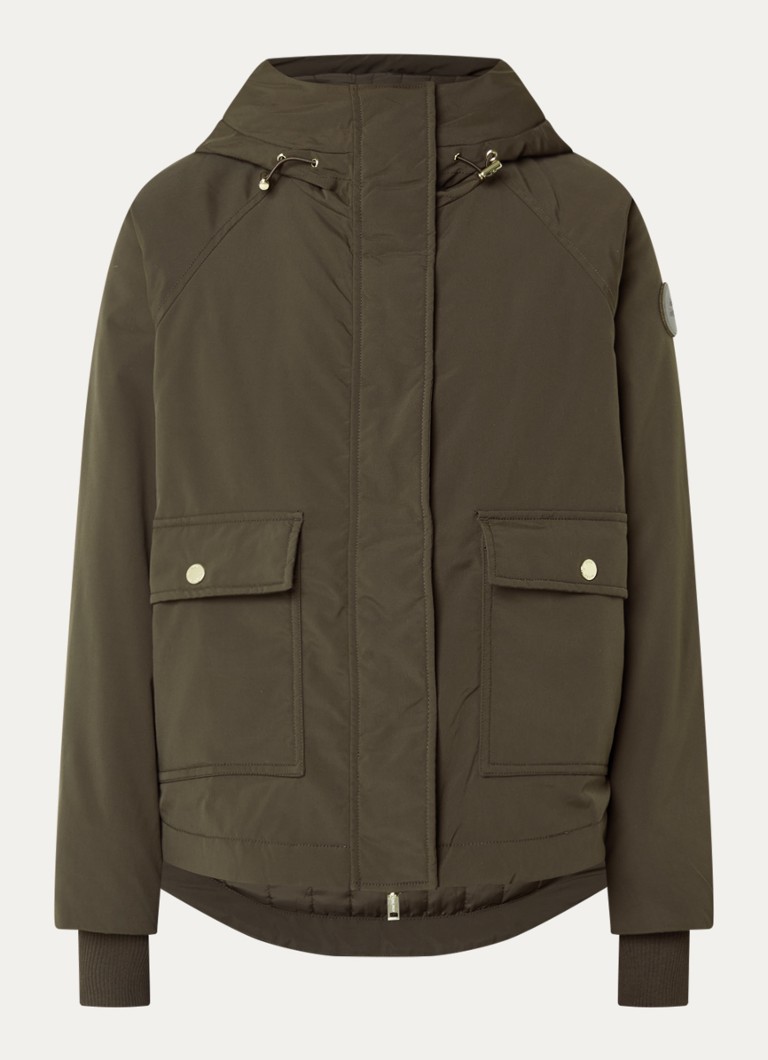 Mos Mosh Dames MMOphelia Cali jack met capuchon in de kleur Donkerbruin