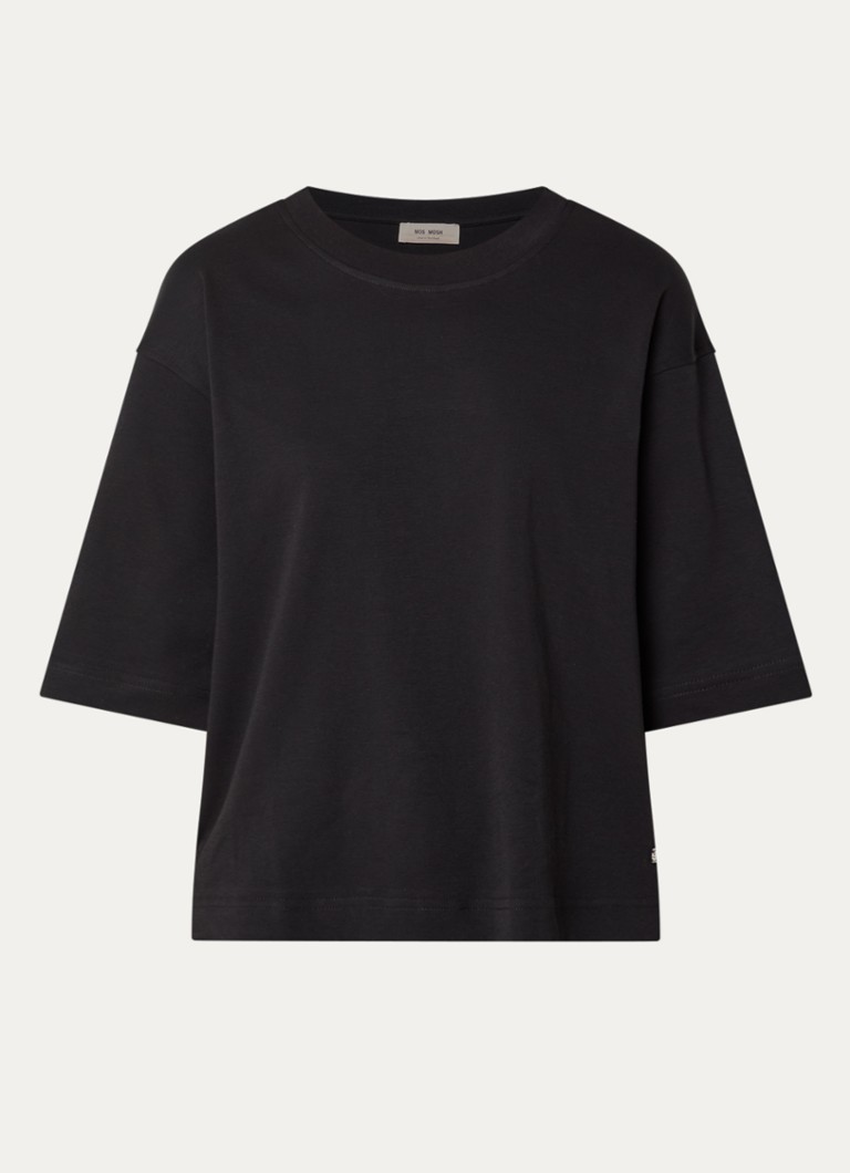 Mos Mosh Dames MMNatalie T-shirt met stretch in de kleur Zwart