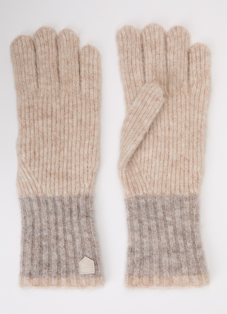 Hestra Dames Moritz fijngebreide handschoenen in alpaca wolblend in de kleur Beige, maat: 7