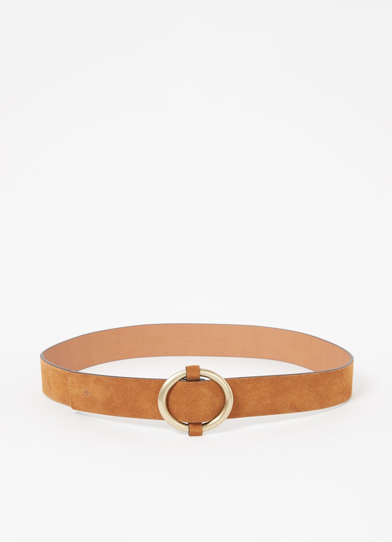 Sessùn Dames Tisao Su riem van suède in de kleur Cognac