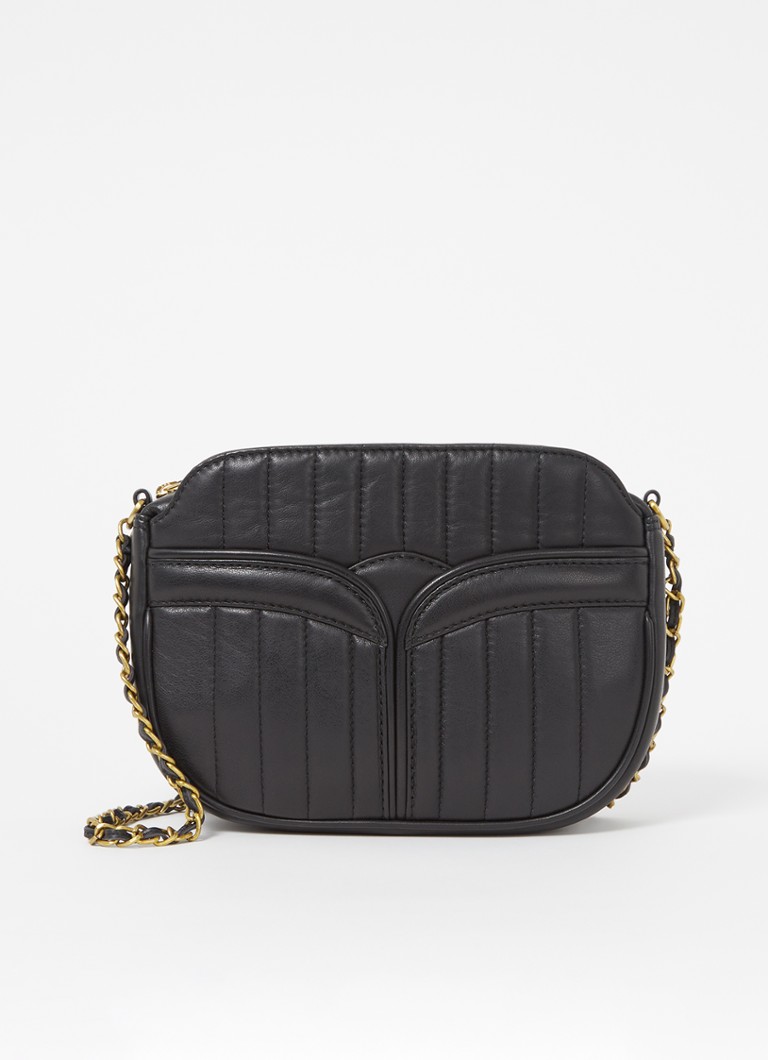 Sessùn Dames Divine crossbodytas van lamsleer in de kleur Zwart