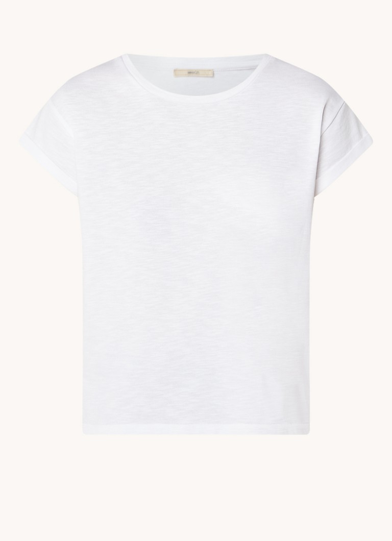 Sessùn Dames Albano T-shirt met stretch in de kleur Wit