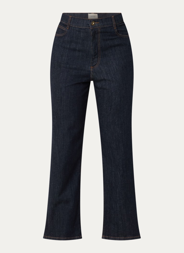 Sessùn Dames Bay Cruise high waist cropped bootcut jeans met donkere wassing in de kleur Indigo