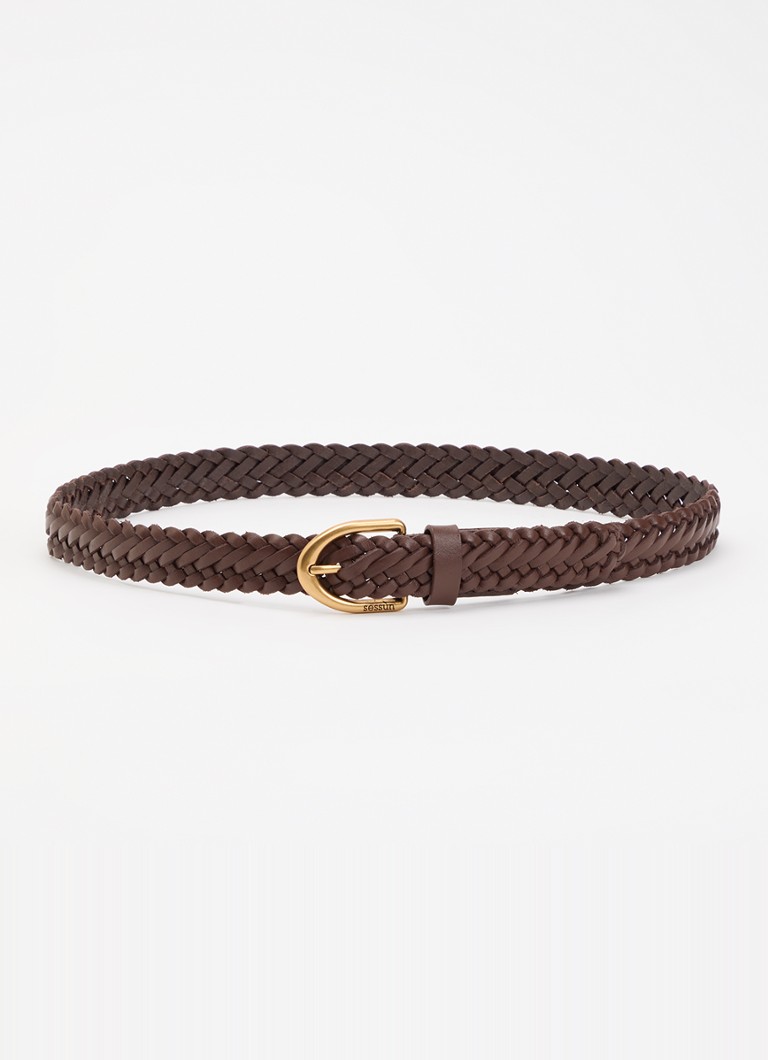 Sessùn Dames Bonito riem van kalfsleer in de kleur Donkerbruin